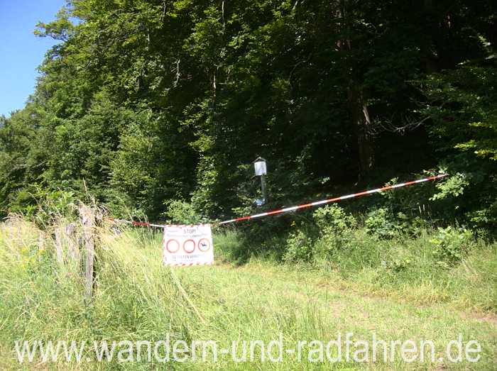 Gesperrter Wanderweg