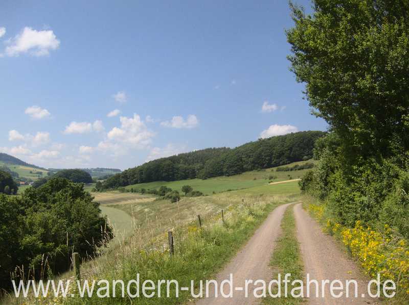 Wanderweg oberhalb der Diemel.